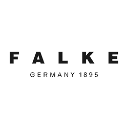 Logo der Marke Falke, gegründet in Deutschland 1895, bekannt für hochwertige Textilien.