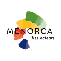 Logo von Menorca Tourism, farbenfroh und modern gestaltet.