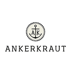 Logo von Ankerkraut mit Anker-Symbol und stilisierter Schrift.